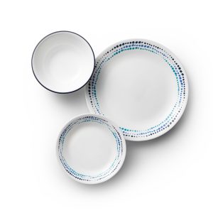 Corelle Ocean Blues 18-piece Dinnerware Set. Service for 6