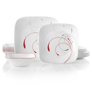 Corelle Square Splendor 18-piece Dinnerware Set. Service for 6