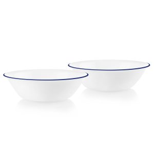 Corelle Brilliant Blue Banded 2-quart Serving Bowls. 2-pack