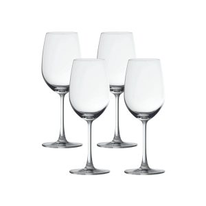 Ocean Glass Matera White Wine Glasses (4-Pieces). 14-ounce. dishwasher safe