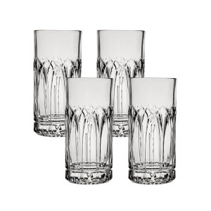 Ocean Glassware Traze PST Highball Glasses (4-Pieces). 12-ounce. Dishwasher Safe
