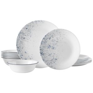 Corelle Indigo Speckle 18-piece Dinnerware Set. Service for 6