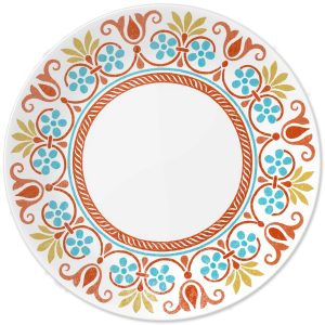 Corelle Global Collection Terracotta Dreams 10.25 Dinner Plates. 4-pack