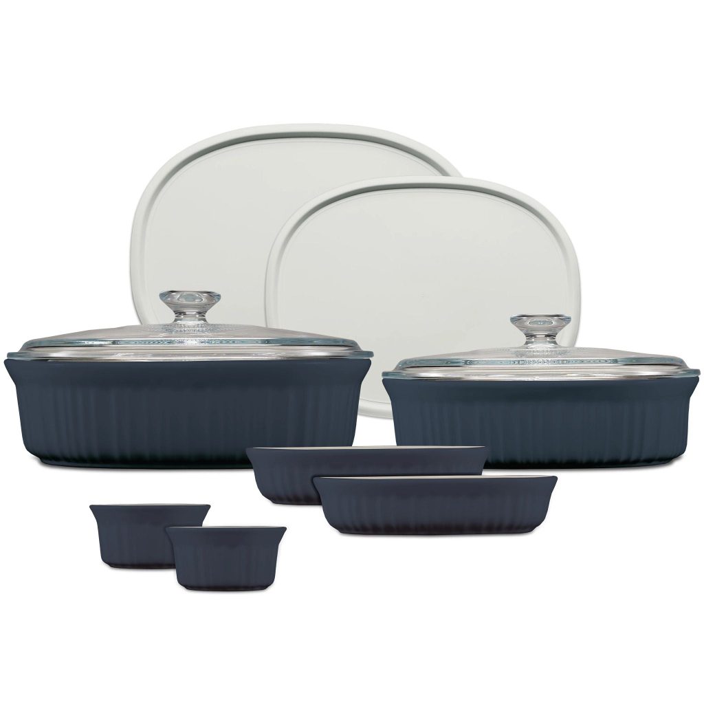 CorningWare French Colors 10-piece Oval Bakeware Set. Navy