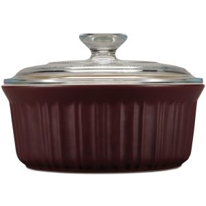 CorningWare French Colors 1.5-quart Round Baking Dish. Cabernet