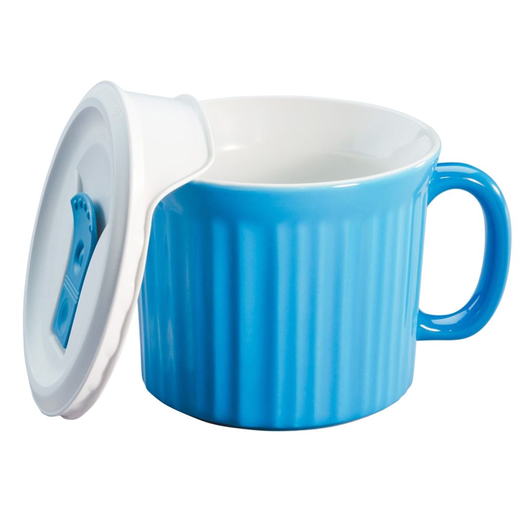 CorningWare 20-ounce Light Blue Meal Mug with Vented Lid