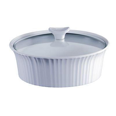 CorningWare French White 2.5-quart Round Baking Dish with Lid